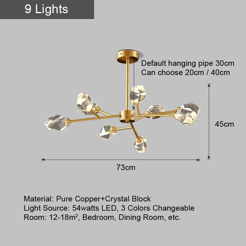 Sputnik chandelier for Living Room Bedroom Dining Room Kitchen Decor Modern luxury lamp Indoor design large crystal chandeliers