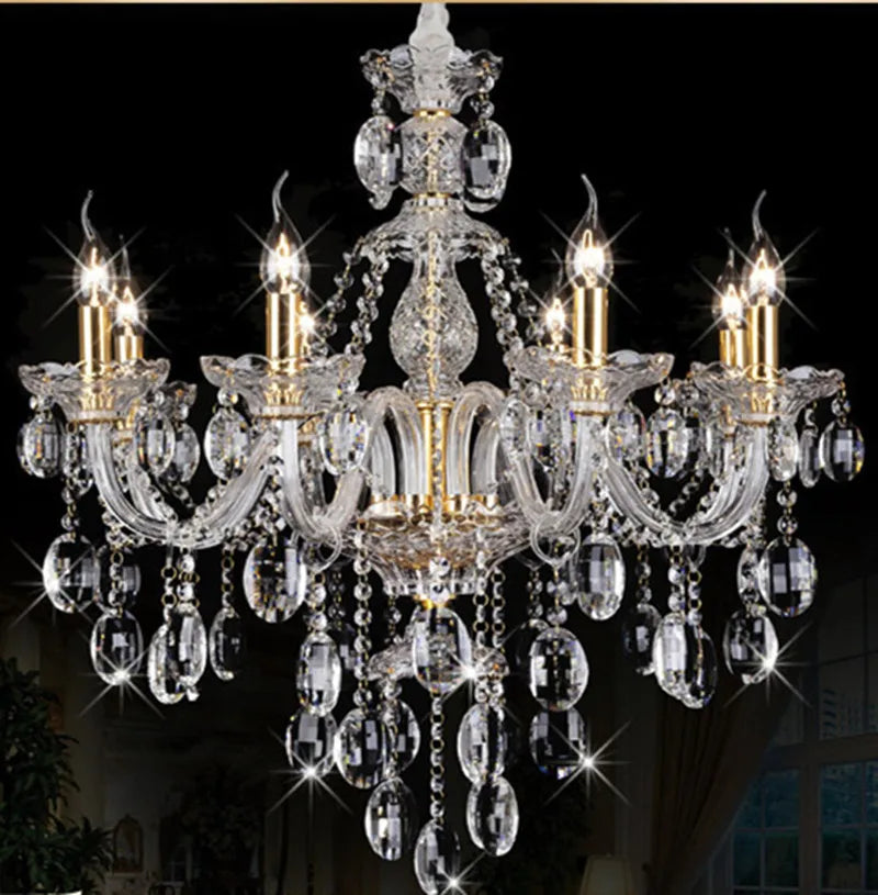 Modern Luxury led crystal chandelier crystal pendant droplight lustre light dining room Cafe children room candle chandeliers