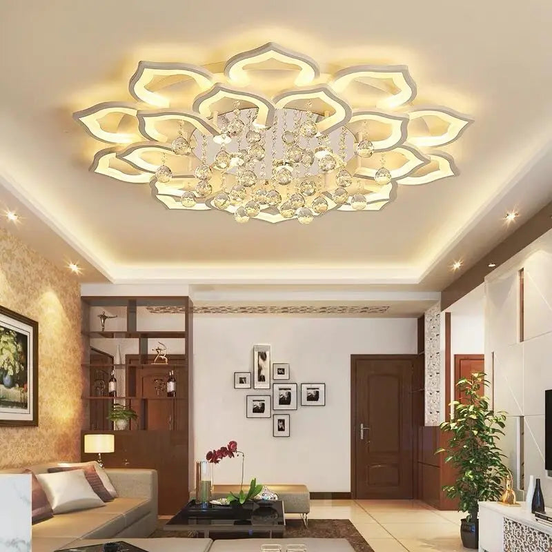 Modern Crystal Chandelier Ceiling Chandeliers For Living Room Lamp Bedroom Kitchen Lustre Indoor Lighting LED Fixtures  Lights