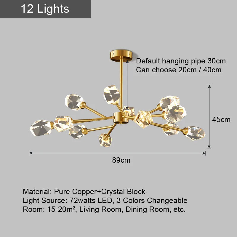 Sputnik chandelier for Living Room Bedroom Dining Room Kitchen Decor Modern luxury lamp Indoor design large crystal chandeliers