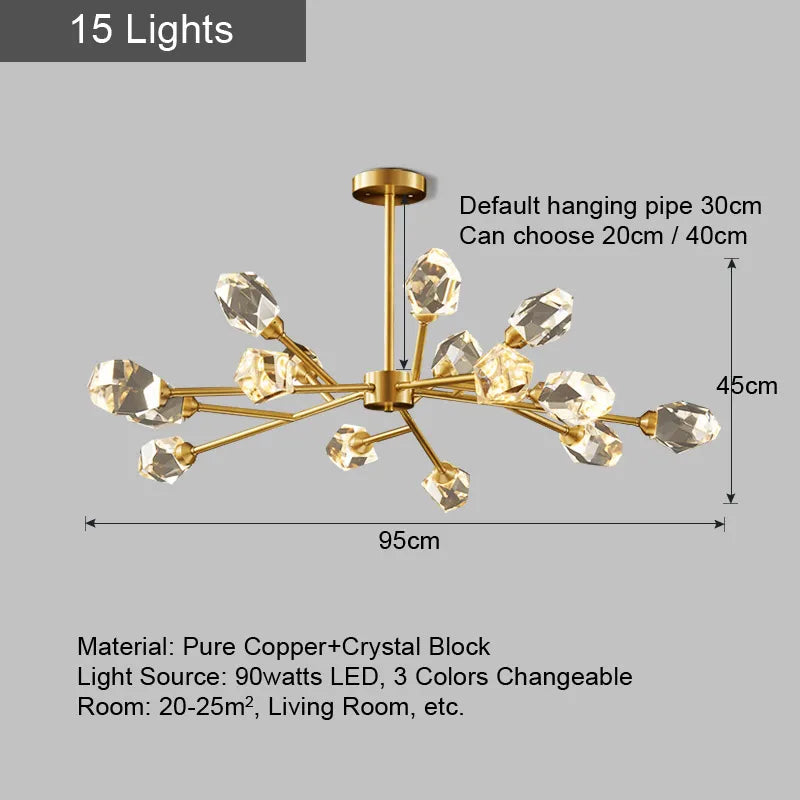 Sputnik chandelier for Living Room Bedroom Dining Room Kitchen Decor Modern luxury lamp Indoor design large crystal chandeliers
