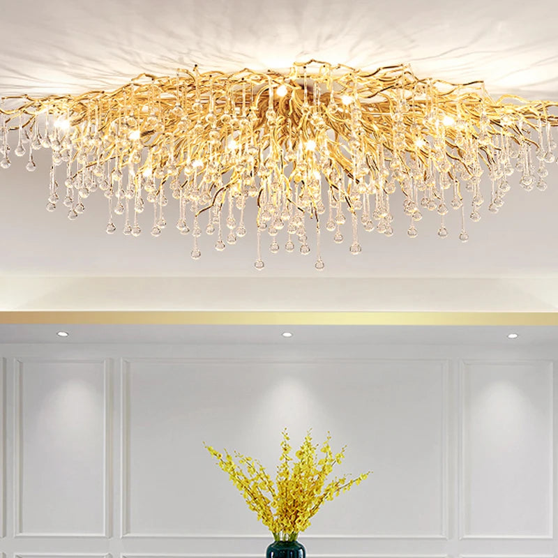 Modern Luxury Crystal Chandelier Living Dining Room Bedroom Crystal Led Ceiling Pendant Lamp Home Decor Hanging Light Fixture