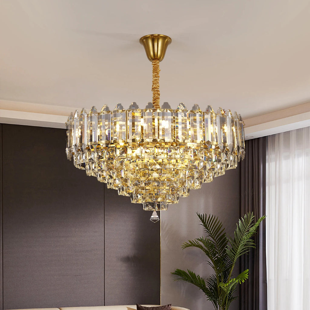 Living Room Chandelier crystal Ceiling Pendant Lamp Design crystal for Hanging Light Lustre Chandelier Over the Dining Table