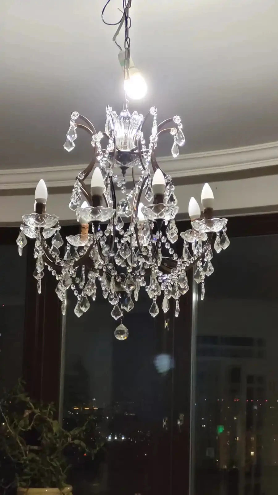 European crystal chandelier E14 retro loft living room bedroom home crystal lighting luxury villa restaurant candle lighting