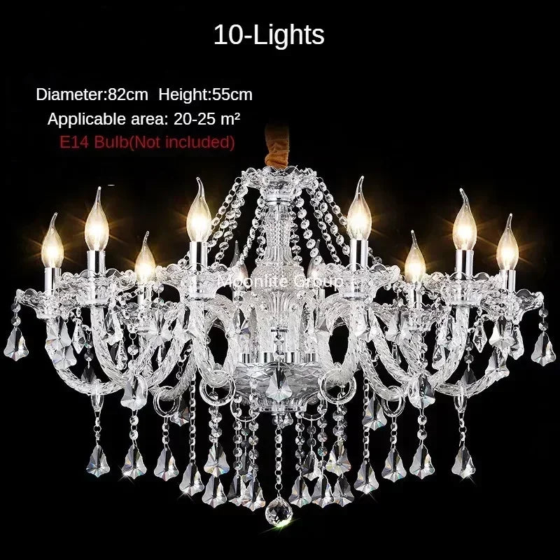 Crystal Modern Chandelier with Luxurious Luster, K9 High-quality Clear Crystal Lamp, Living Room, Auditorium Decoration Light