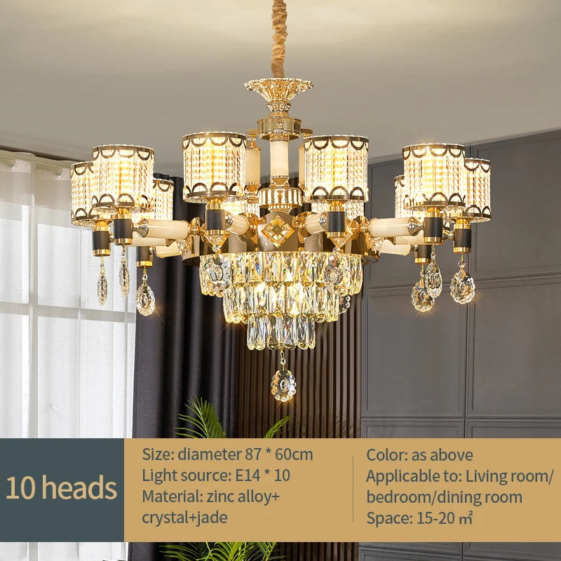 Crystal Chandelier For Living Room Home Decoration Kitchen Lamp For Dining Room Lamp Bedroom Lamp Luxury Romantic Pendant Lamp