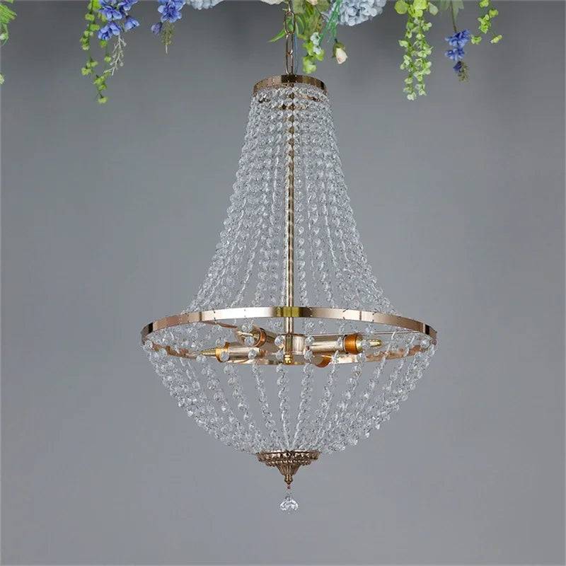 Modern Crystal Chandelier Living Room Pendant Lighting Gold Finish Ceiling Light Fixture for wedding Party Event Decoration