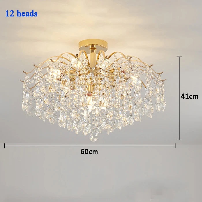 Luxury crystal Chandelier post-modern living room Bedroom LED Lamp simple Ceiling light atmosphere dining room AC95-260V