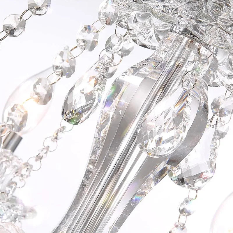 Crystal chandelier French European living room chandelier bedroom high-end luxury court style candle crystal lamp