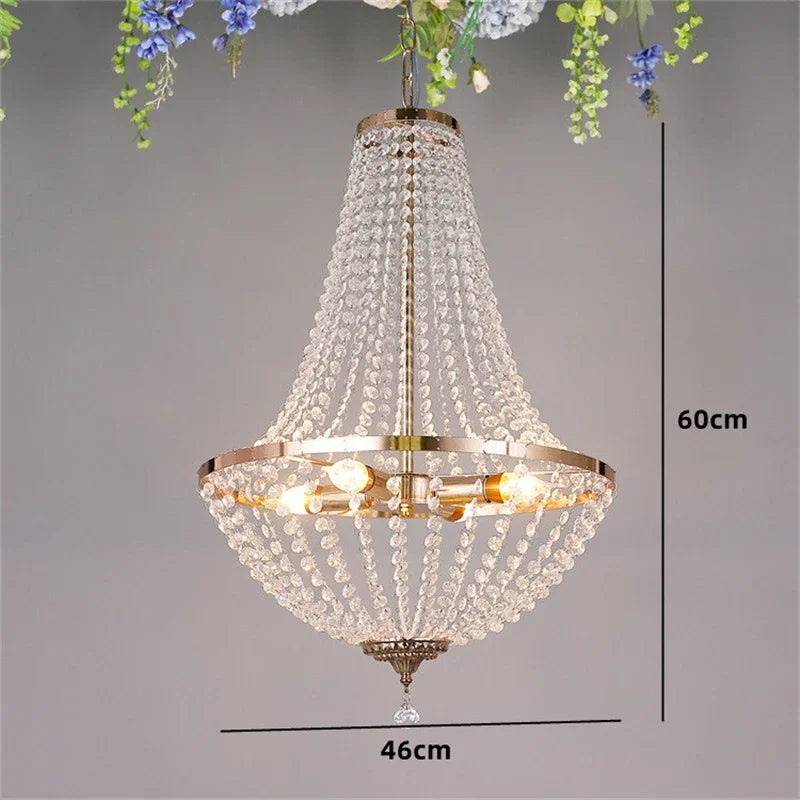Modern Crystal Chandelier Living Room Pendant Lighting Gold Finish Ceiling Light Fixture for wedding Party Event Decoration