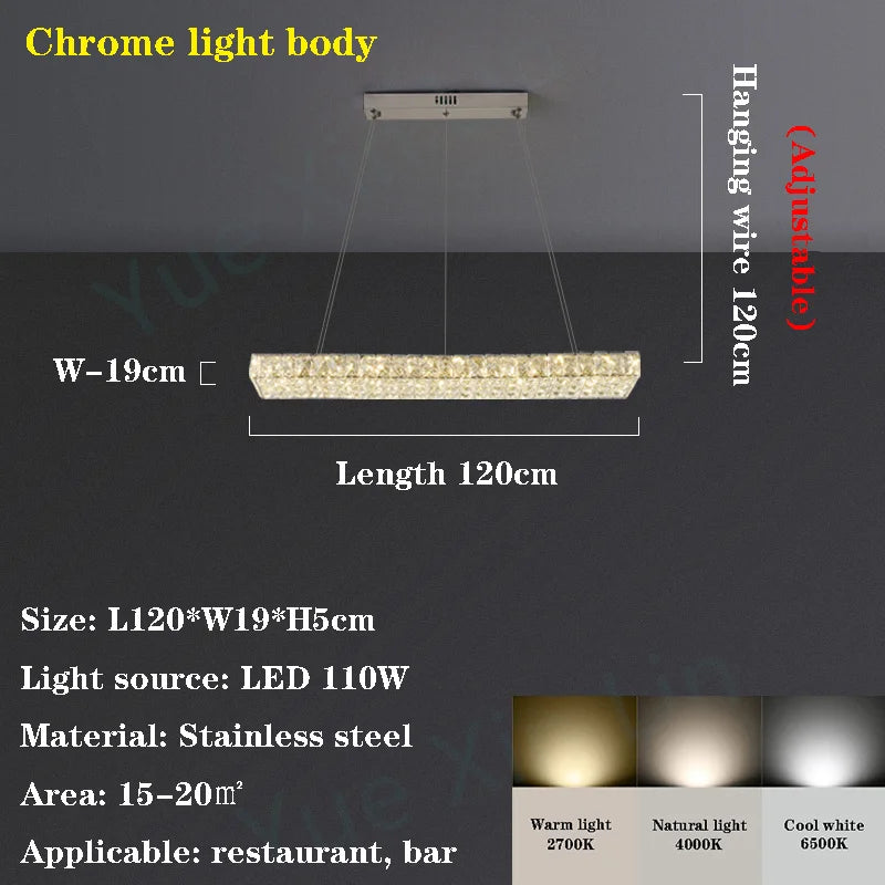 Modern Art Decor Led Chandelier Lighting Crystal Led Pendant Chandelier Lamp Living Room Dining Room Hanging Lights Luminaire