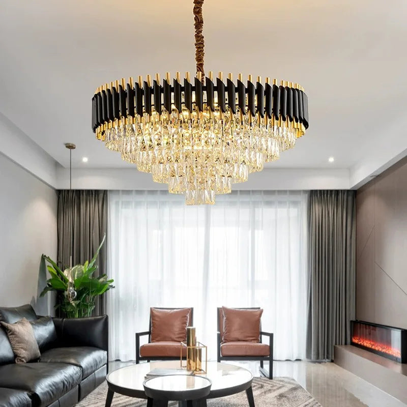 Nordic Luxury Crystal Chandelier Living Room Chandelier Highend Villa Bedroom Crystal Light LED Creative Lighting Fixtures