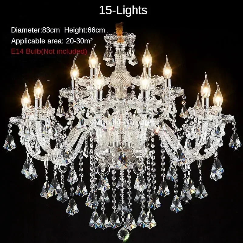 Crystal Modern Chandelier with Luxurious Luster, K9 High-quality Clear Crystal Lamp, Living Room, Auditorium Decoration Light