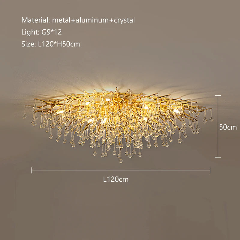 Modern Luxury Crystal Chandelier Living Dining Room Bedroom Crystal Led Ceiling Pendant Lamp Home Decor Hanging Light Fixture