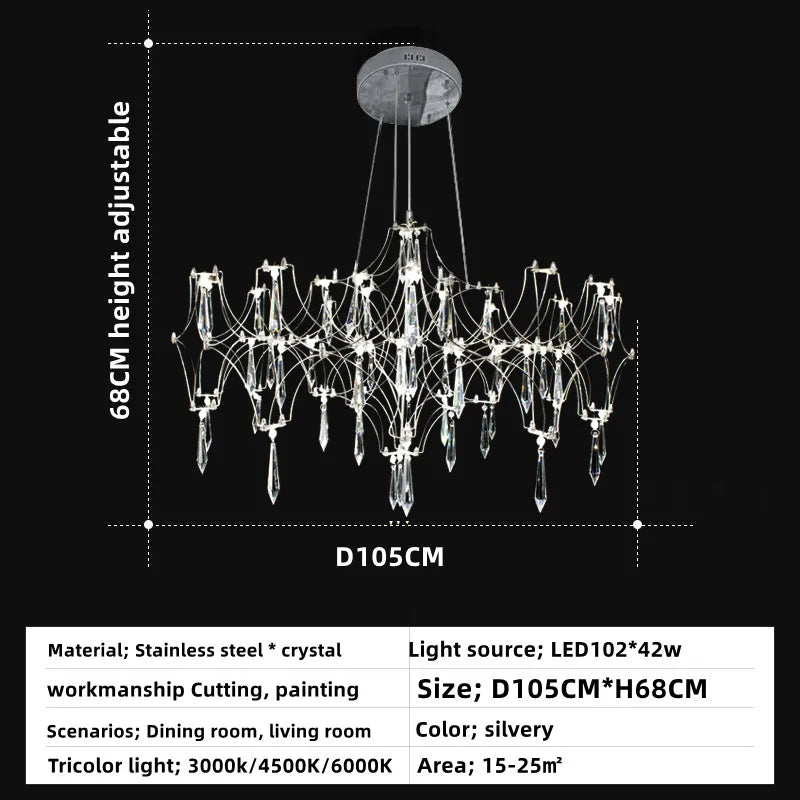 Modern Crystal Chandelier Living Dining Room Ceiling Chandelier Bedroom Pendant Light Home Lighting Hanging Lamps For Ceiling