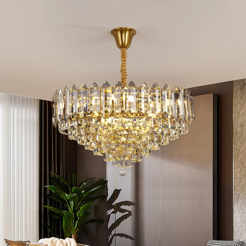 Living Room Chandelier crystal Ceiling Pendant Lamp Design crystal for Hanging Light Lustre Chandelier Over the Dining Table