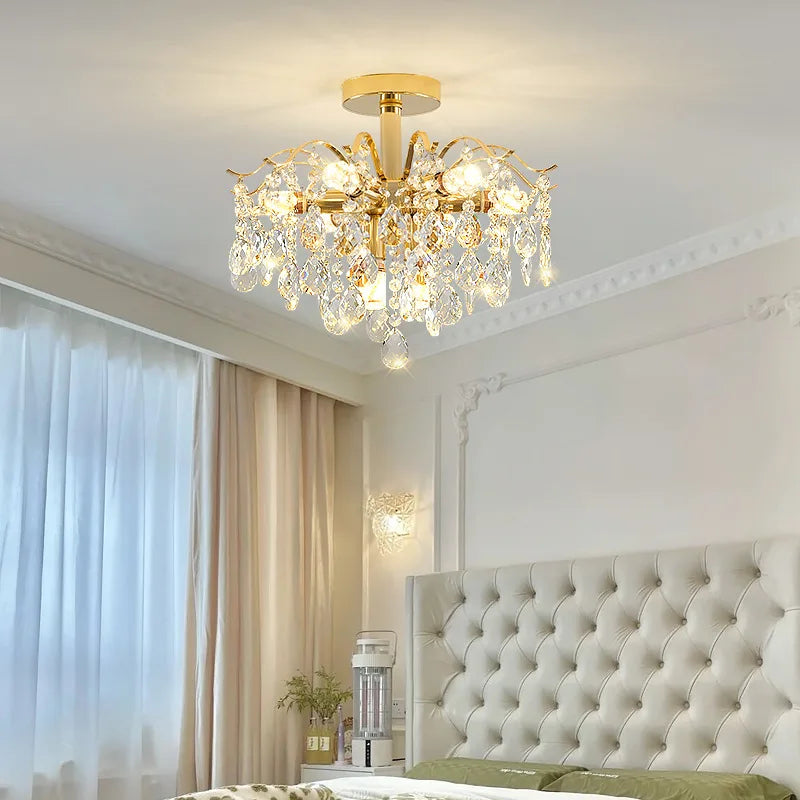 Luxury crystal Chandelier post-modern living room Bedroom LED Lamp simple Ceiling light atmosphere dining room AC95-260V