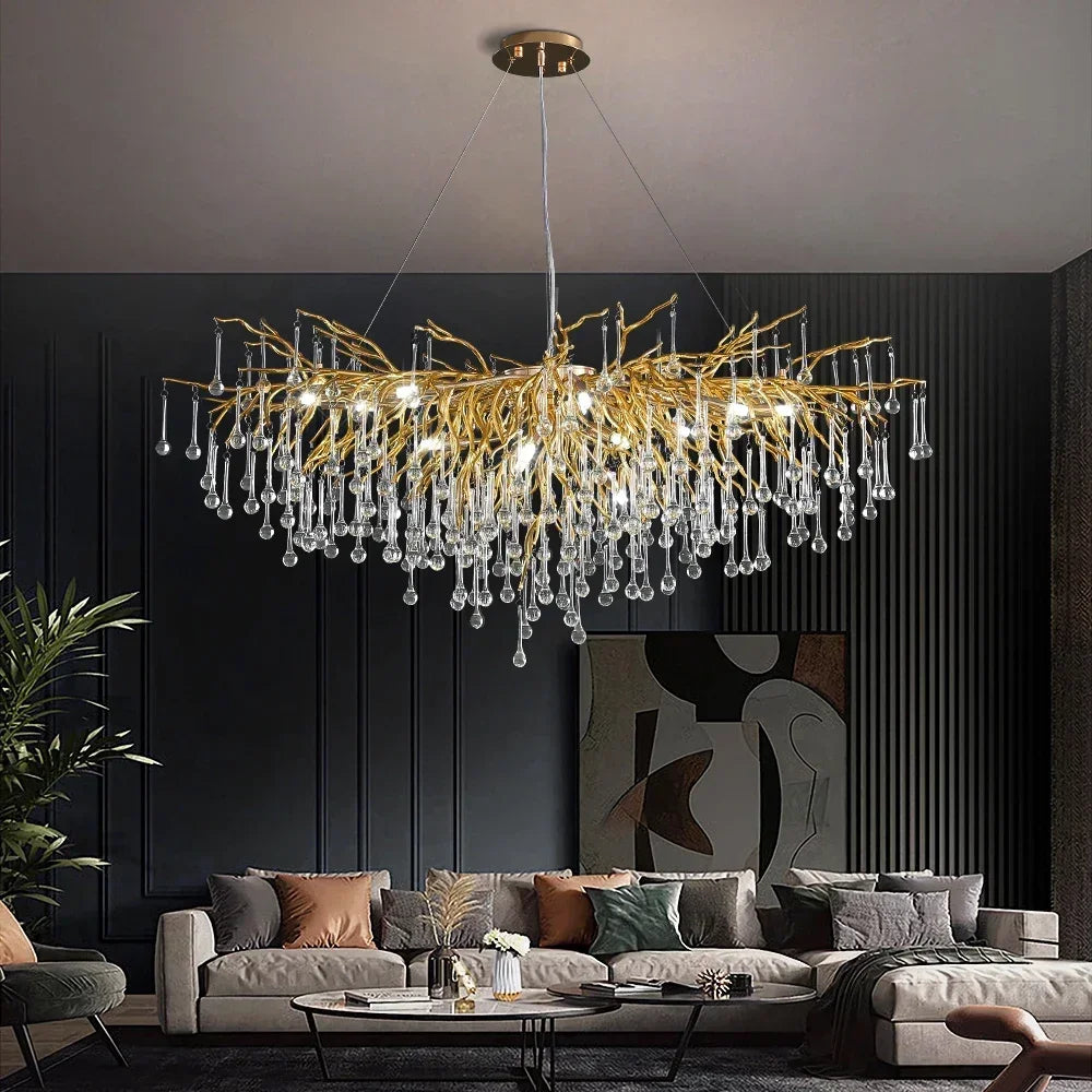 Modern Artpad Chandeliers Decoration Living Room Luxury Crystal Gold Crystal Ceiling Led Chandelier for Dining Room Pendant Lamp