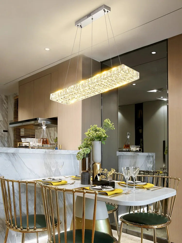 Modern Art Decor Led Chandelier Lighting Crystal Led Pendant Chandelier Lamp Living Room Dining Room Hanging Lights Luminaire