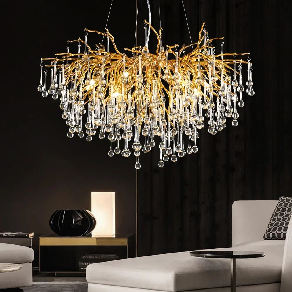 Modern Artpad Chandeliers Decoration Living Room Luxury Crystal Gold Crystal Ceiling Led Chandelier for Dining Room Pendant Lamp