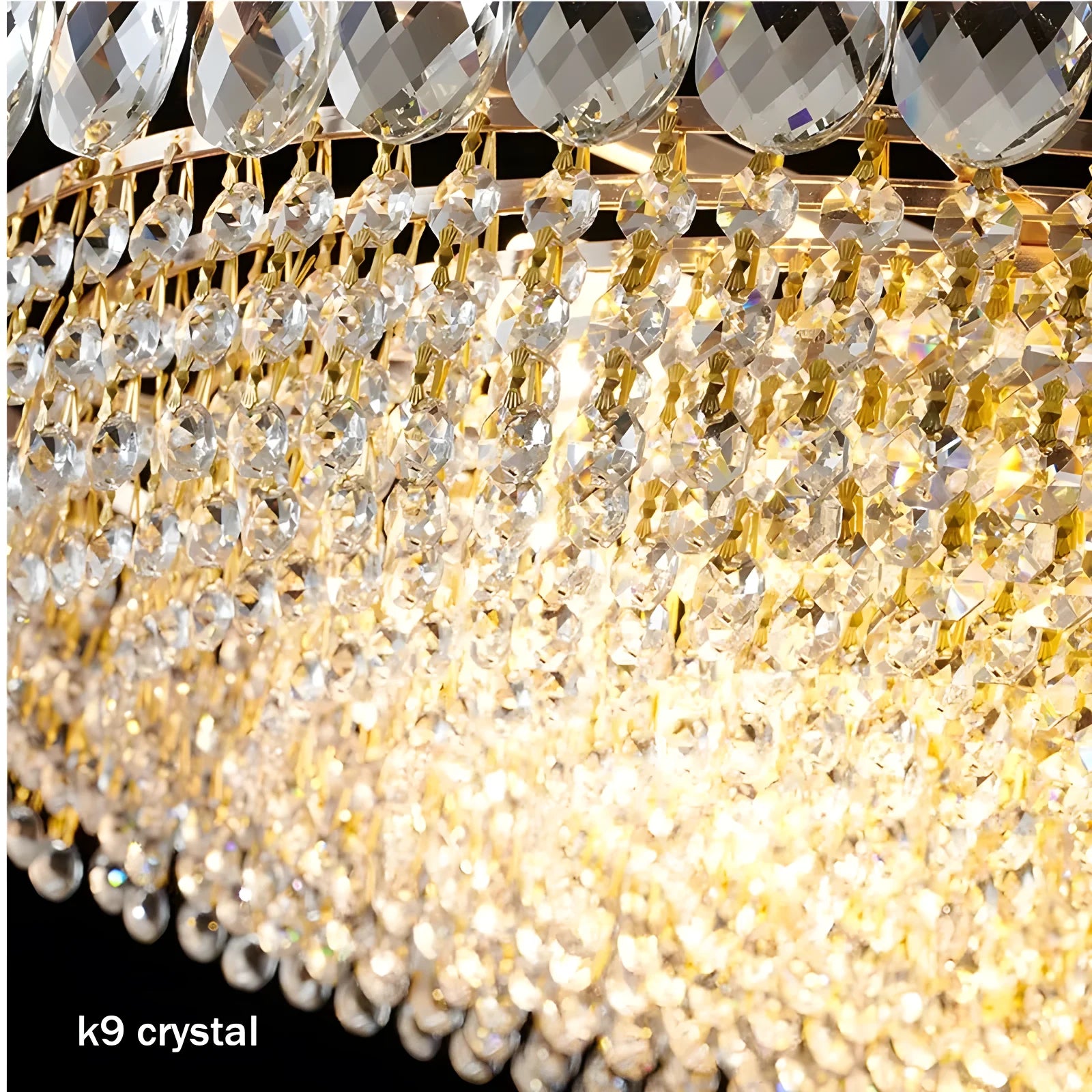 Modern Luxury Crystal Chandelier Luxury Villa Art Living Room Creative Round LED Crystal Ceiling Lamp Hotel hall Room Decoration