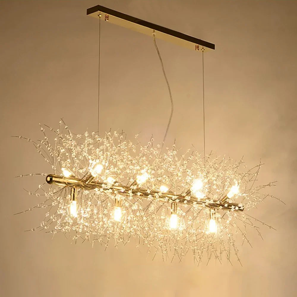 Minimalist Modern Crystal Chandelier Restaurant Dandelion Light Luxury Living Room Crystal Lamp Chandeliers  Pendant Light home