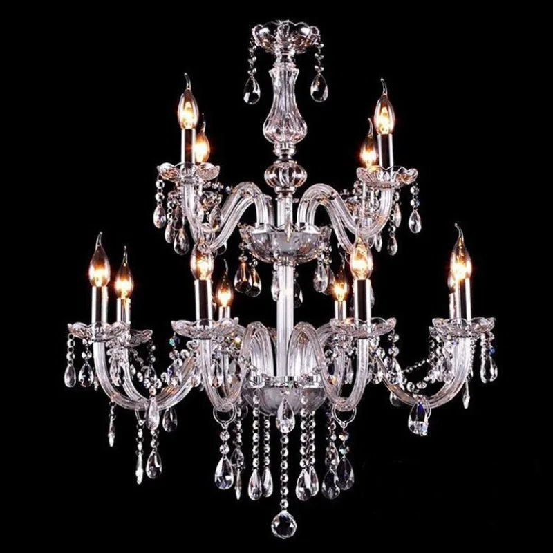 Crystal Chandelier Home Lighting Lustres De Cristal E14 Bulb Light Fixtures Chandelier and Pendant Living Room Indoor Lamp
