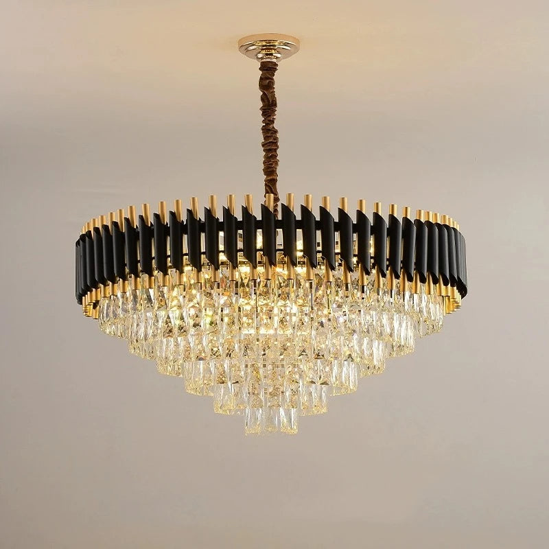 Nordic Luxury Crystal Chandelier Living Room Chandelier Highend Villa Bedroom Crystal Light LED Creative Lighting Fixtures