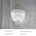 American Crystal Chandelier Retro Duplex Living Room Bedroom Copper Lamps Designer Chandelier Pendant for Staircase Restaurant