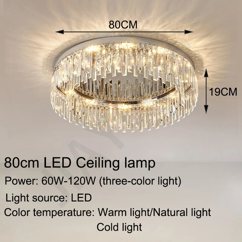Modern Ceiling Chandelier Crystal Nordic Ceiling Lamps Bedroom Decoration Living Room Lighting Pendant Light LED Light Lustre