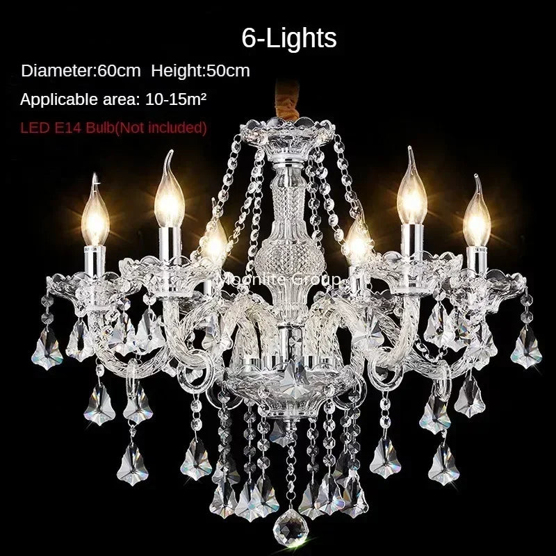 Crystal Modern Chandelier with Luxurious Luster, K9 High-quality Clear Crystal Lamp, Living Room, Auditorium Decoration Light