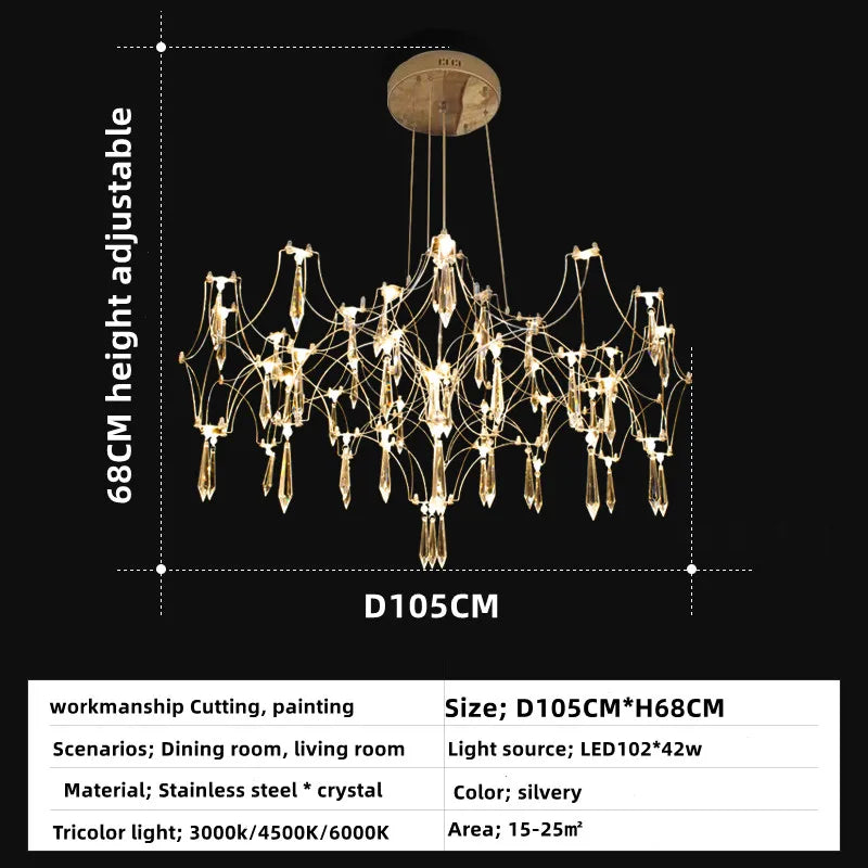 Modern Crystal Chandelier Living Dining Room Ceiling Chandelier Bedroom Pendant Light Home Lighting Hanging Lamps For Ceiling