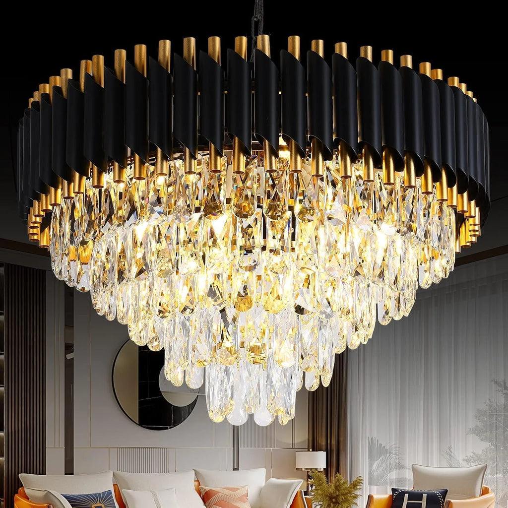 Nordic Luxury Crystal Chandelier Living Room Chandelier Highend Villa Bedroom Crystal Light LED Creative Lighting Fixtures