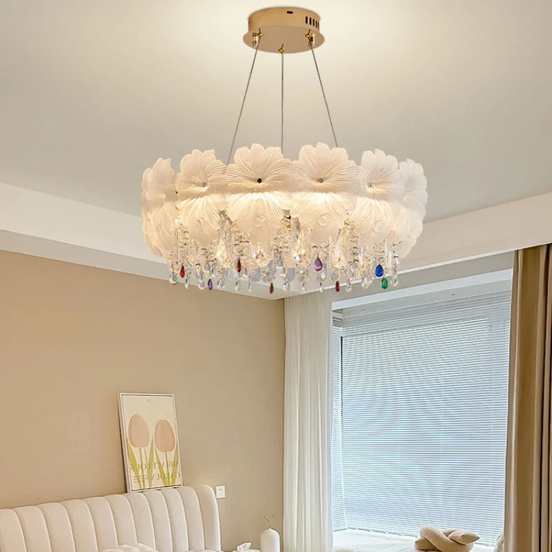 French Crystal Chandelier Modern Luxury Pendant Light for Living Room Dining Room Bedroom 2024 Minimalist Elegant Chandelier