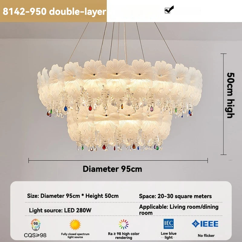 French Crystal Chandelier Modern Luxury Pendant Light for Living Room Dining Room Bedroom 2024 Minimalist Elegant Chandelier
