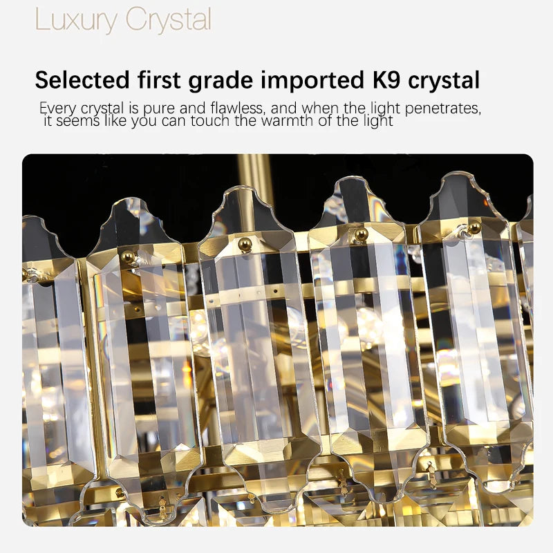 Living Room Chandelier crystal Ceiling Pendant Lamp Design crystal for Hanging Light Lustre Chandelier Over the Dining Table
