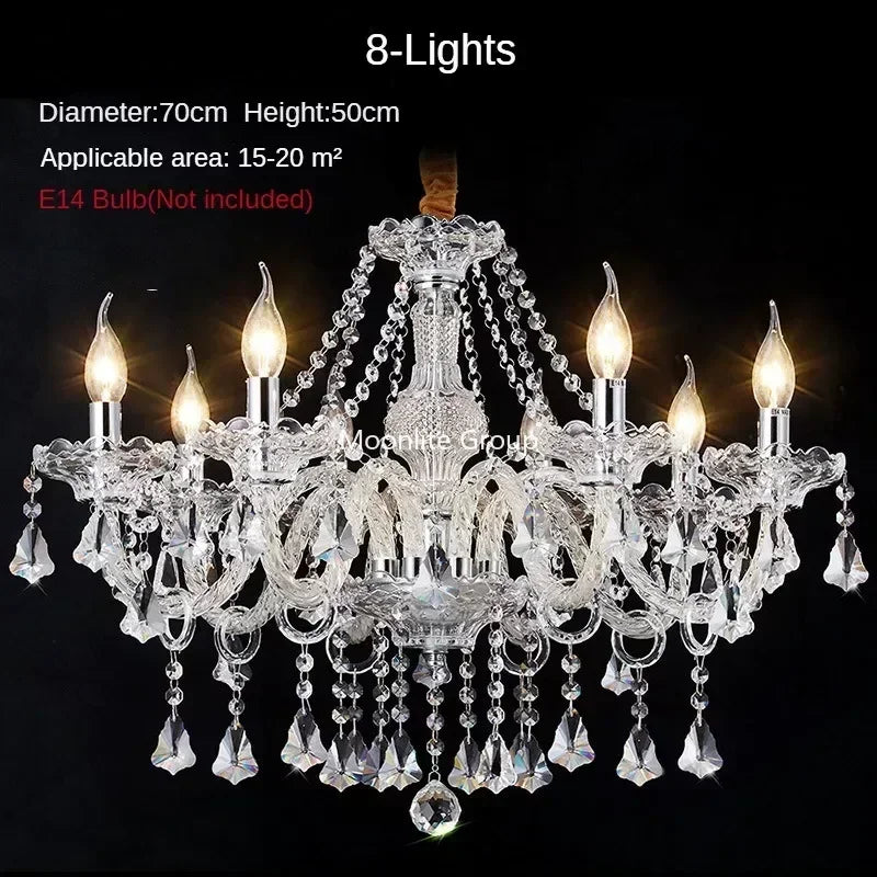 Crystal Modern Chandelier with Luxurious Luster, K9 High-quality Clear Crystal Lamp, Living Room, Auditorium Decoration Light