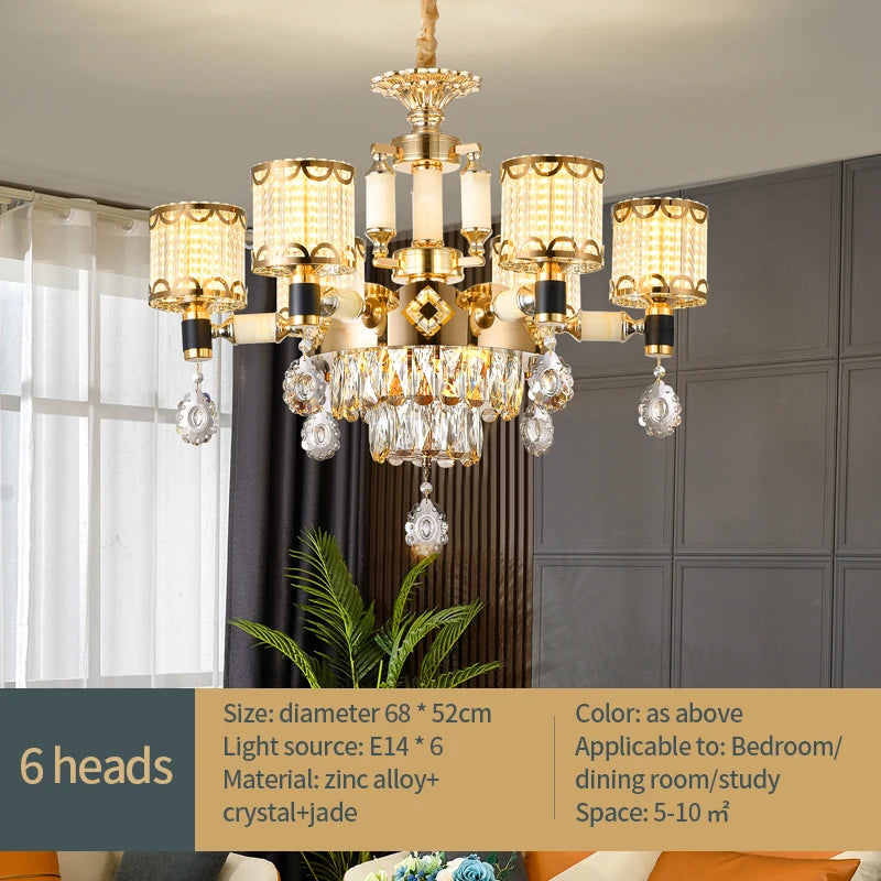 Crystal Chandelier For Living Room Home Decoration Kitchen Lamp For Dining Room Lamp Bedroom Lamp Luxury Romantic Pendant Lamp