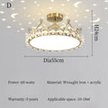 Crystal Crown LED Ceiling Chandelier Star And Moon Lamp Pendant Children Girls Bedroom Study Kid's Ceiling Lamp Room Decoration