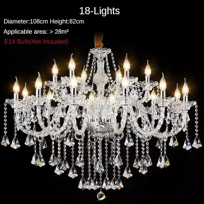 Crystal Modern Chandelier with Luxurious Luster, K9 High-quality Clear Crystal Lamp, Living Room, Auditorium Decoration Light