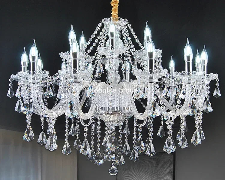 Crystal Modern Chandelier with Luxurious Luster, K9 High-quality Clear Crystal Lamp, Living Room, Auditorium Decoration Light