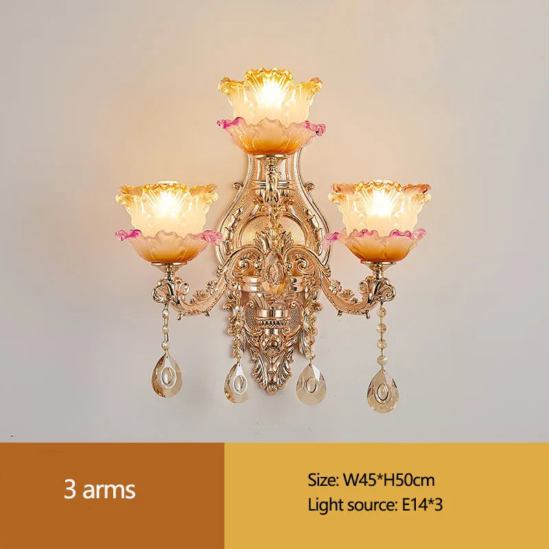 New Bedroom Chandelier  European Luxurious Atmospheric Lighting Fixture Home Living Room Dining Room Light Luxury Crystal Lamps