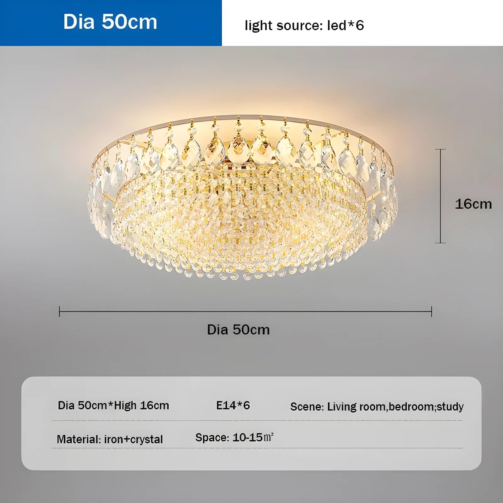Modern Luxury Crystal Chandelier Luxury Villa Art Living Room Creative Round LED Crystal Ceiling Lamp Hotel hall Room Decoration