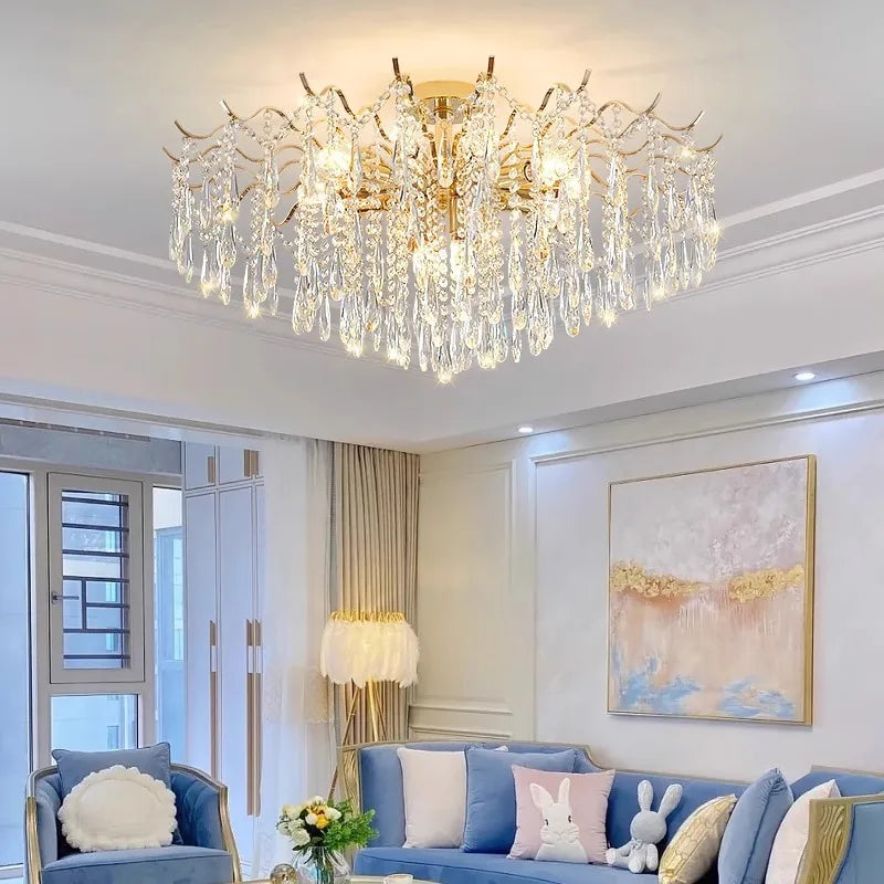 Modern Luxury Crystal Ceiling Chandelier For Living Room dining room Bedroom Ceiling Lamp LED Lights home appliance AC85-260V
