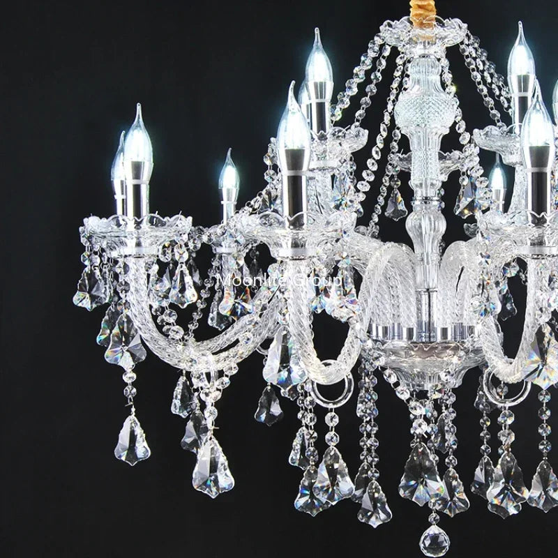 Crystal Modern Chandelier with Luxurious Luster, K9 High-quality Clear Crystal Lamp, Living Room, Auditorium Decoration Light