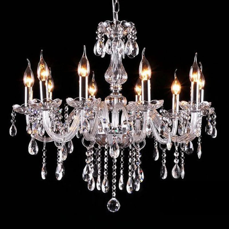 Crystal Chandelier Home Lighting Lustres De Cristal E14 Bulb Light Fixtures Chandelier and Pendant Living Room Indoor Lamp