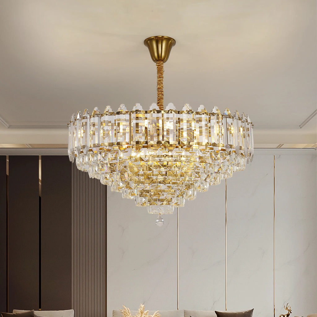 Living Room Chandelier crystal Ceiling Pendant Lamp Design crystal for Hanging Light Lustre Chandelier Over the Dining Table