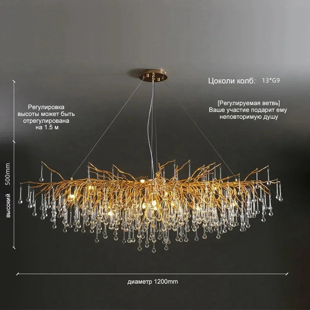Modern Artpad Chandeliers Decoration Living Room Luxury Crystal Gold Crystal Ceiling Led Chandelier for Dining Room Pendant Lamp