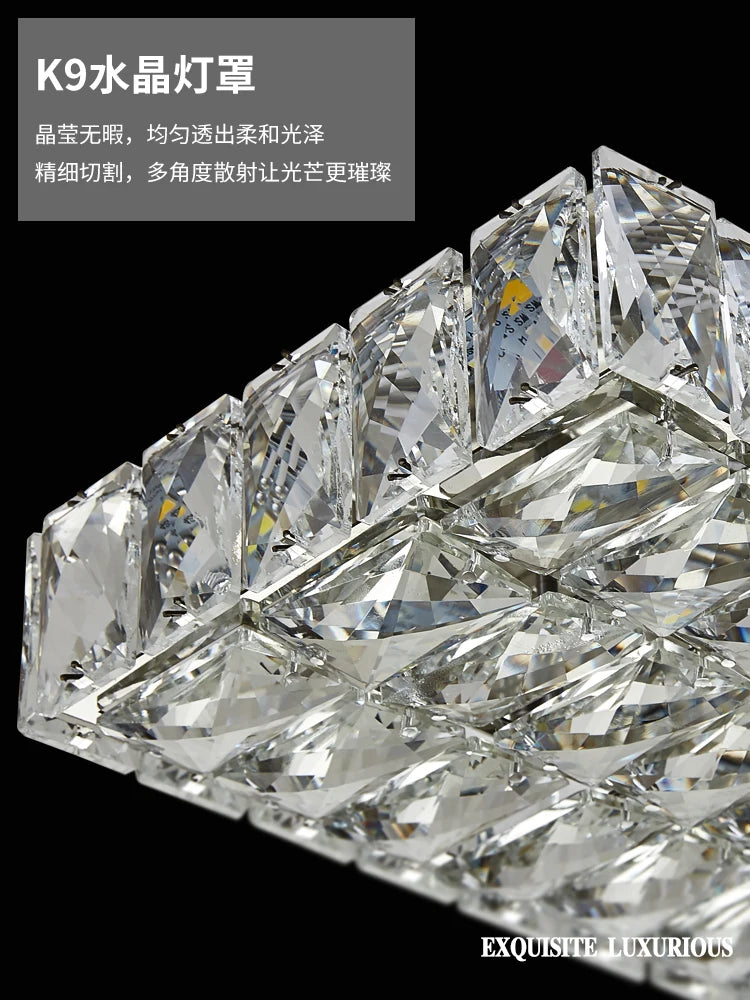 Modern Art Decor Led Chandelier Lighting Crystal Led Pendant Chandelier Lamp Living Room Dining Room Hanging Lights Luminaire