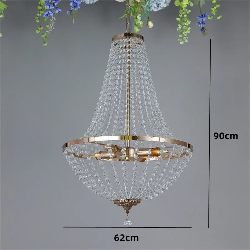 Modern Crystal Chandelier Living Room Pendant Lighting Gold Finish Ceiling Light Fixture for wedding Party Event Decoration